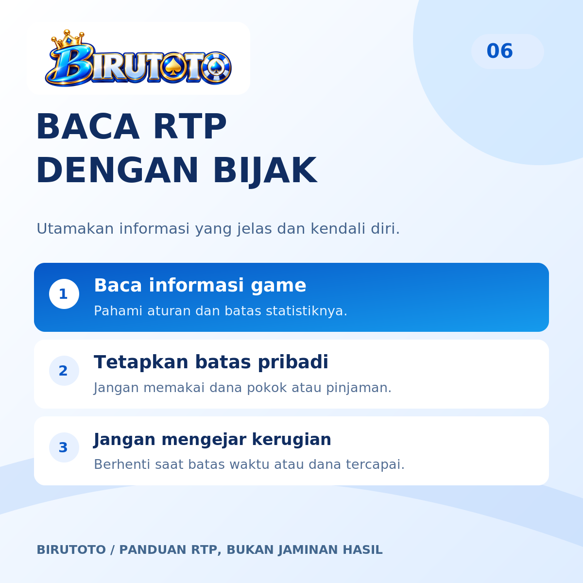 Panduan BIRUTOTO untuk membaca informasi RTP dan menetapkan batas waktu serta dana