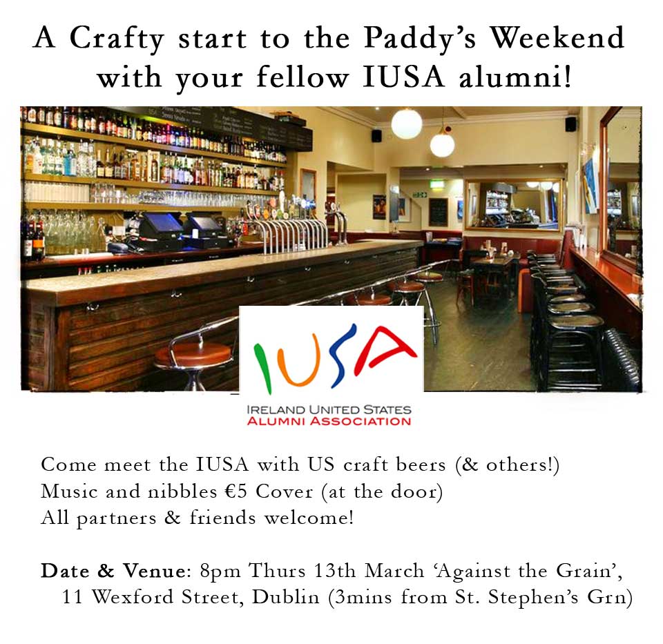 A Crafty Start to your Paddy’s Weekend with fellow Alumni!